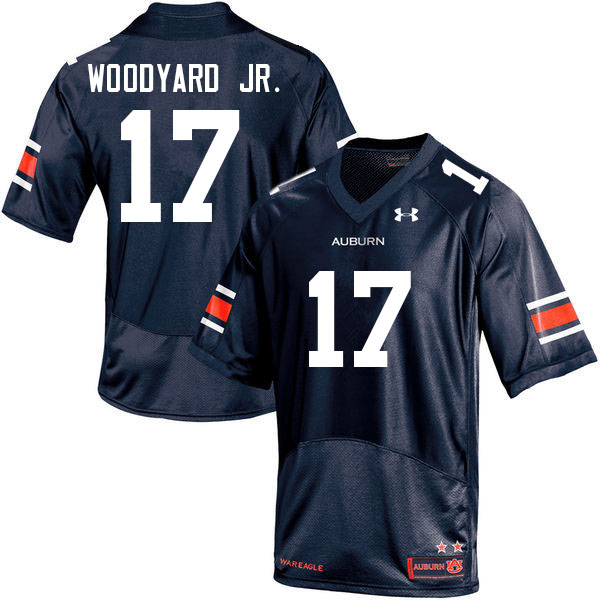 Auburn Tigers Men's Robert Woodyard Jr. #17 Navy Under Armour Stitched College 2022 NCAA Authentic Football Jersey BLK8274BR